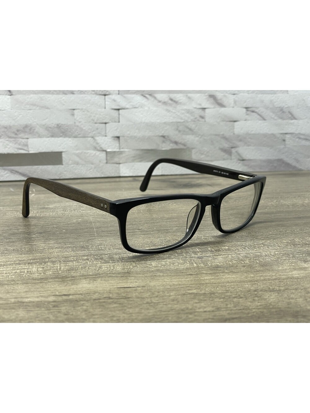 Scott Harris Eyeglasses Sh273 C3 53[]16-140 Full Rim Black Brown Wood Frames